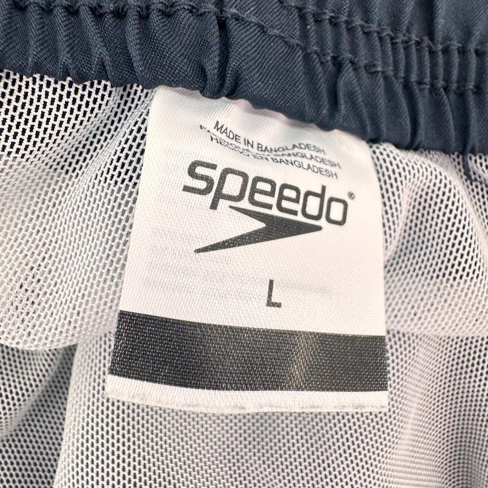 Speedo Mens Swim Trunks Grey Black Mesh Liner Board Shorts Size Large - Picture 3 of 7